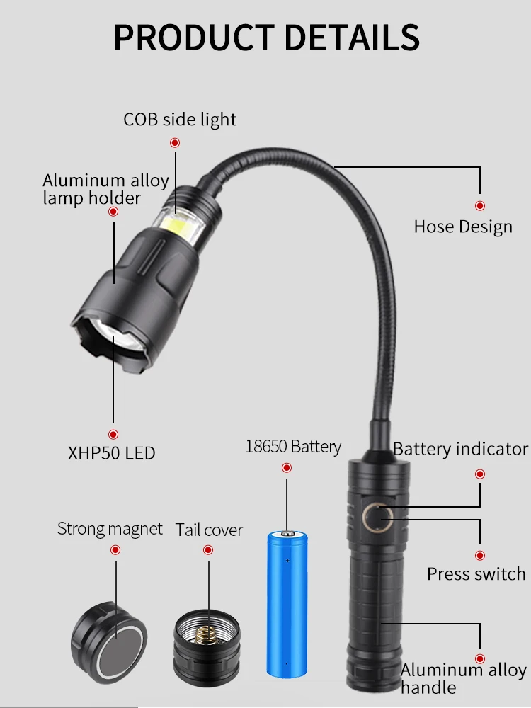 USB Rechargeable XHP50 LED Fla - Power Outage Light 评论和价格